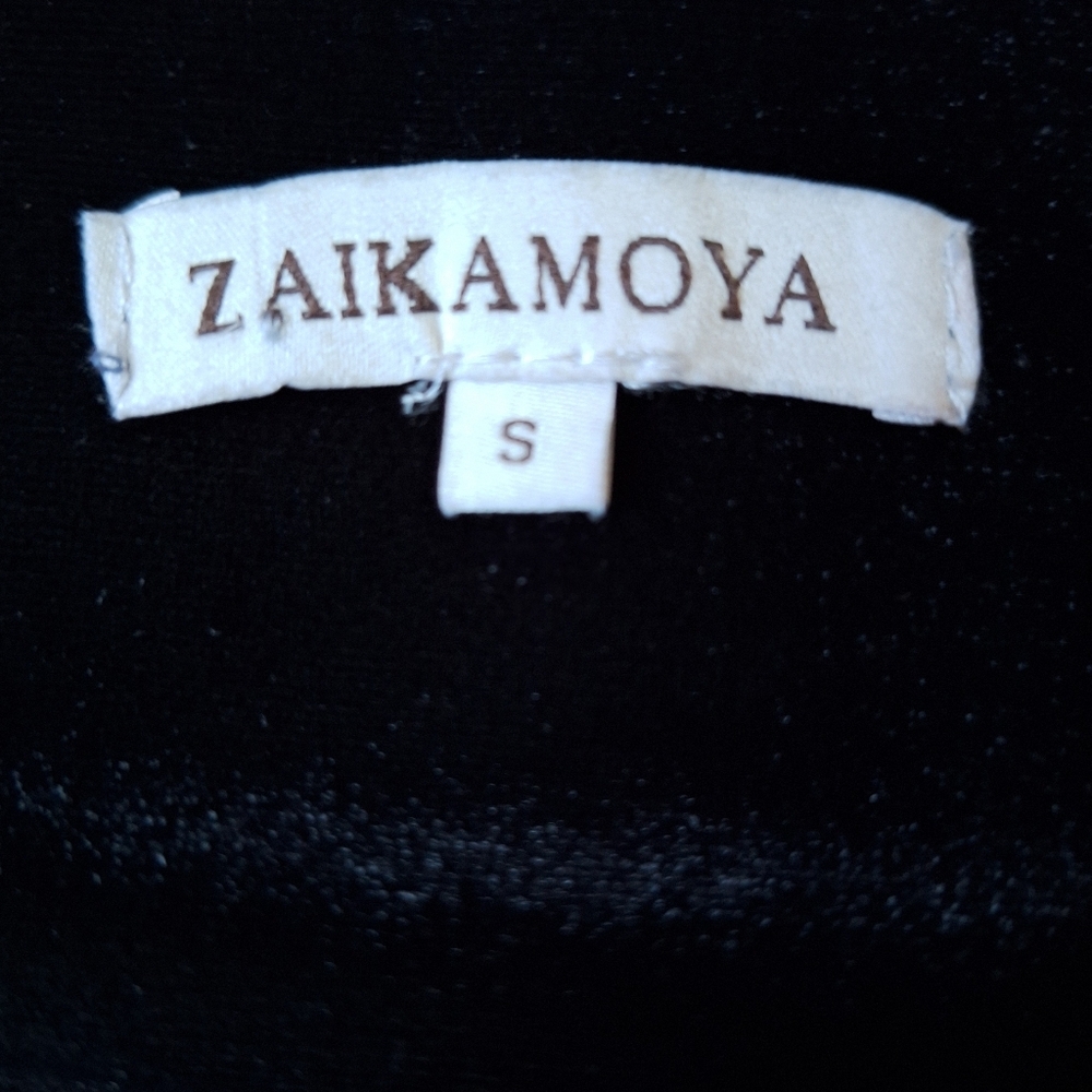 ZAIKAMOYA Black Spaghetti Strap Sleeveless Velvet Maxi Dress - Picture 6 of 7